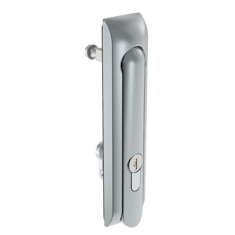 SOUTHCO Swinghandle Latch, Large Size - 150 mm (5.9 in), Without Padlock Hasp, Use with Linear Actuator, CH 333 Key DIN, Non-Sealed, Zinc Alloy, Satin Chrome Plated [H3-60-123-044]