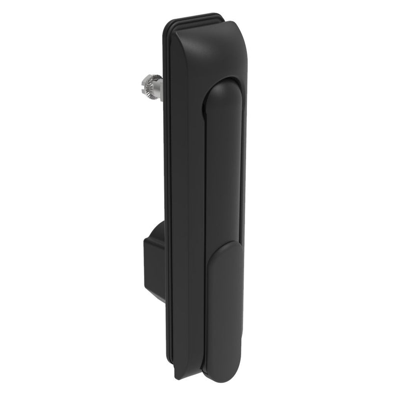 SOUTHCO Swinghandle Latch, Large Size - 150 mm (5.9 in), Without Padlock Hasp, Use with Linear Actuator, CH 333 Key DIN, Sealed, Zinc Alloy, Powder Coated, Black [H3-60-123-150]