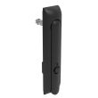 SOUTHCO Swinghandle Latch, Large Size - 150 mm (5.9 in), Without Padlock Hasp, Use with Linear Actuator, Bellcore 216 Key, Non-Sealed, Zinc Alloy, Powder Coated, Black [H3-60-142-050]