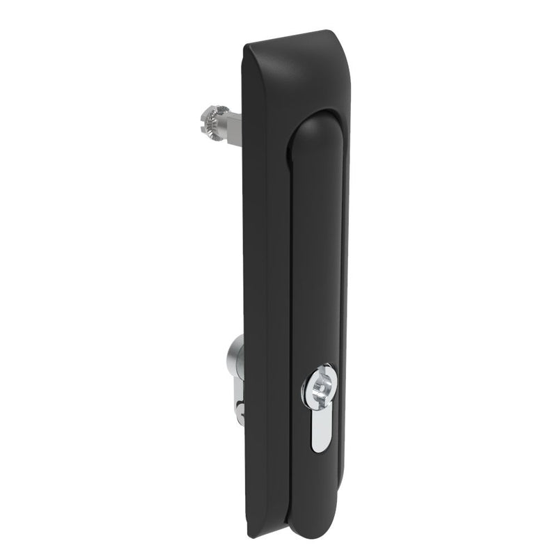 SOUTHCO Swinghandle Latch, Large Size - 150 mm (5.9 in), Without Padlock Hasp, Use with Linear Actuator, 3 mm Double Bit DIN, Non-Sealed, Zinc Alloy, Powder Coated, Black [H3-60-170-050]