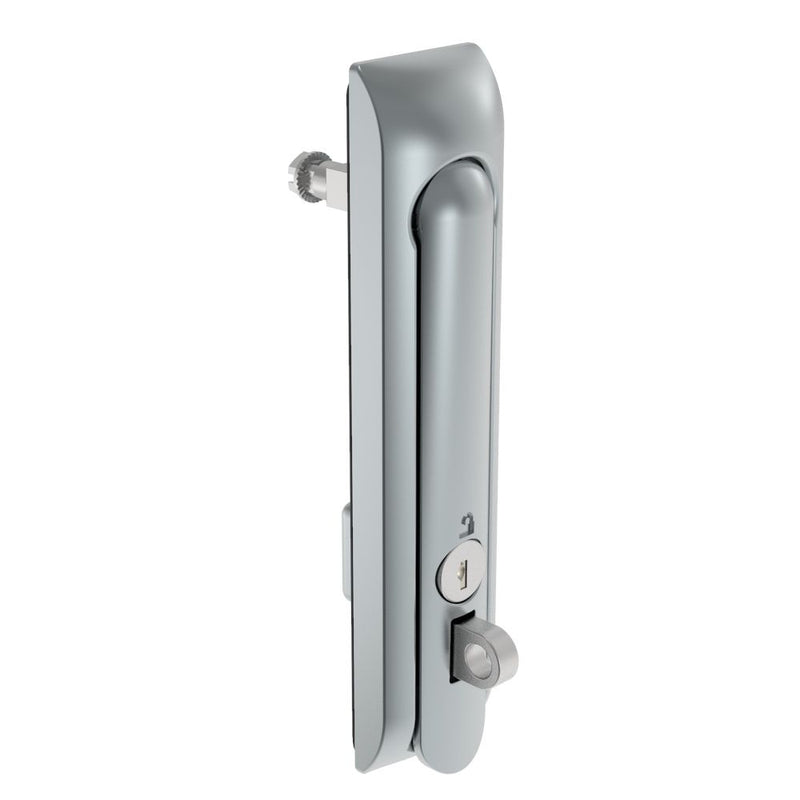 SOUTHCO Swinghandle Latch, Large Size - 150 mm (5.9 in), With Padlock Hasp, Use with Linear Actuator or as Single Point Latch, CH 300 Key, Non-Sealed, Zinc Alloy, Satin Chrome Plated [H3-60-202-044]