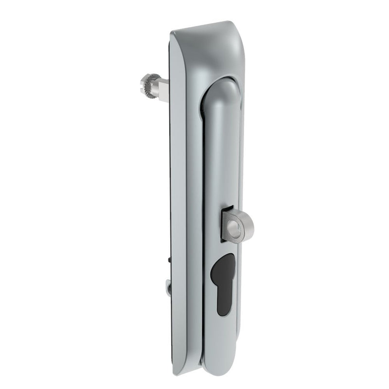 SOUTHCO Swinghandle Latch, Large Size - 150 mm (5.9 in), With Padlock Hasp, Use with Linear Actuator or as Single Point Latch, Non-Locking with detent, Non-Sealed, Zinc Alloy, Satin Chrome Plated [H3-60-220-044]