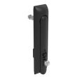 SOUTHCO Swinghandle Latch, Large Size - 150 mm (5.9 in), With Padlock Hasp, Use with Linear Actuator or as Single Point Latch, 8 mm Triangle, Non-Sealed, Zinc Alloy, Powder Coated, Black [H3-60-247-050]