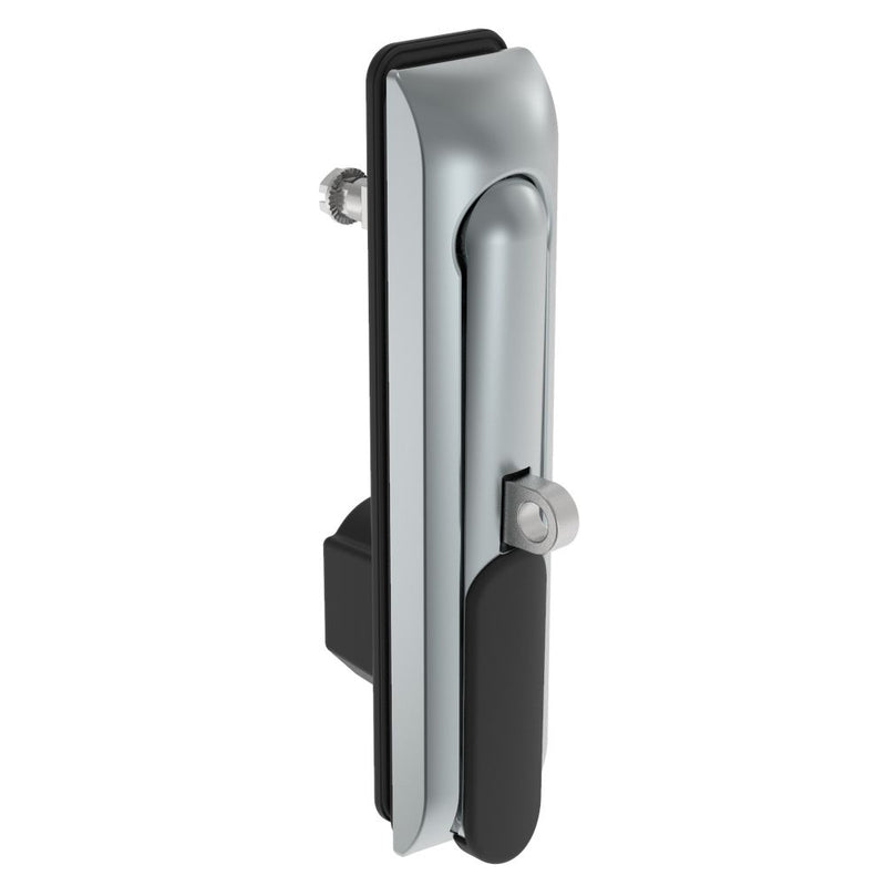 SOUTHCO Swinghandle Latch, Large Size - 150 mm (5.9 in), With Padlock Hasp, Use with Linear Actuator or as Single Point Latch, 5 mm Double Bit DIN, Sealed, Zinc Alloy, Satin Chrome Plated [H3-60-271-144]
