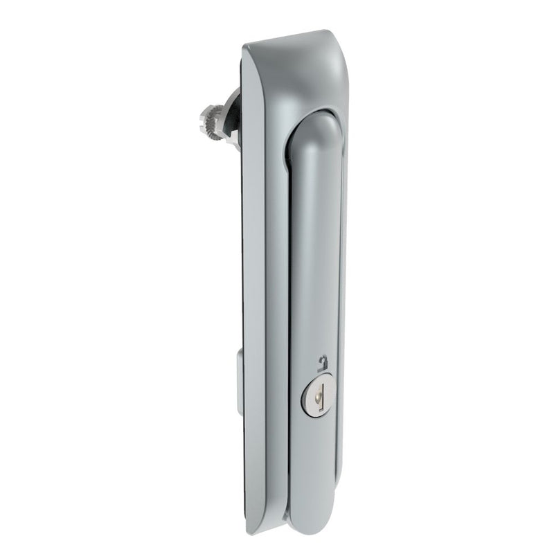 SOUTHCO Swinghandle Latch, Large Size - 150 mm (5.9 in), Without Padlock Hasp, Use with Linear Actuator, CH 751 Key (2 Keys Included), Non-Sealed, Zinc Alloy, Satin Chrome Plated [H3-60-301-044]