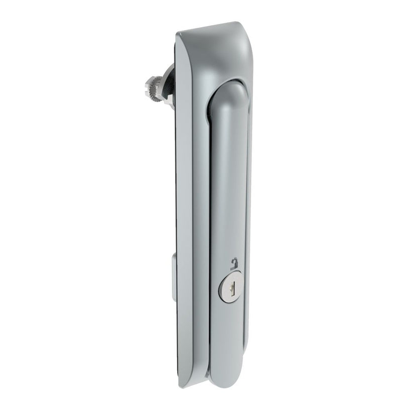 SOUTHCO Swinghandle Latch, Large Size - 150 mm (5.9 in), Without Padlock Hasp, Use with Linear Actuator, CH 333 Key, Non-Sealed, Zinc Alloy, Satin Chrome Plated [H3-60-303-044]