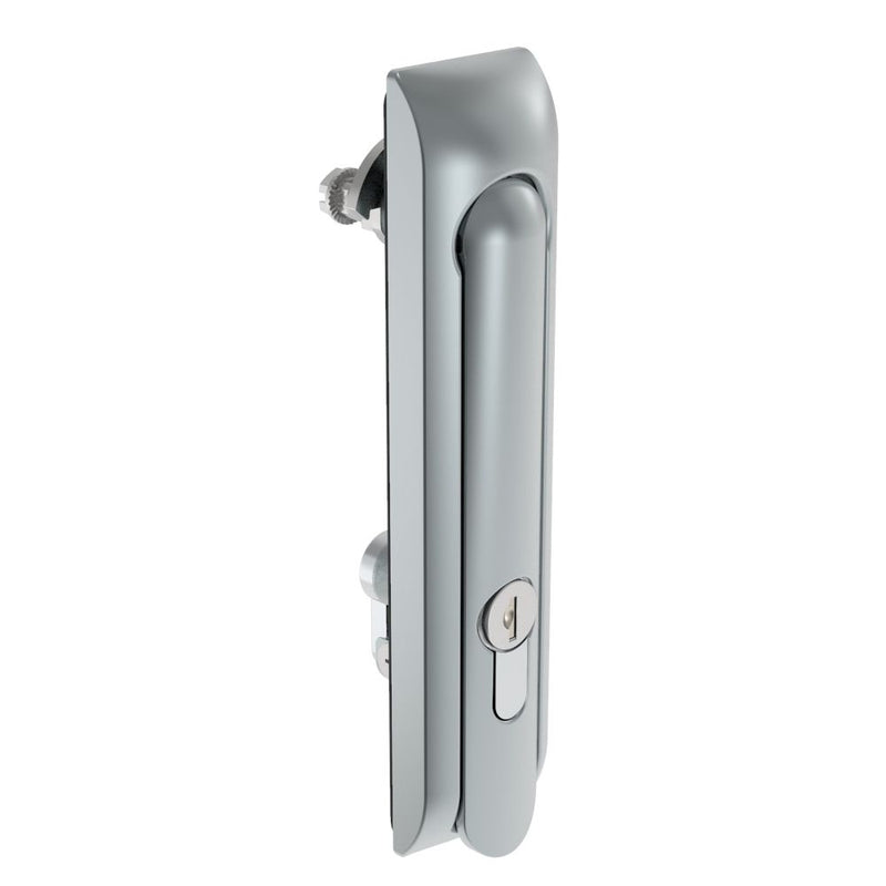 SOUTHCO Swinghandle Latch, Large Size - 150 mm (5.9 in), Without Padlock Hasp, Use with Linear Actuator, CH 751 Key DIN, Non-Sealed, Zinc Alloy, Satin Chrome Plated [H3-60-321-044]