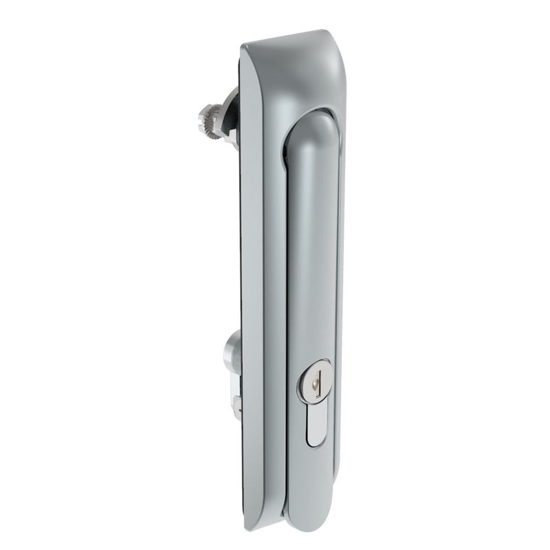 SOUTHCO Swinghandle Latch, Large Size - 150 mm (5.9 in), Without Padlock Hasp, Use with Linear Actuator, CH 300 Key DIN, Non-Sealed, Zinc Alloy, Satin Chrome Plated [H3-60-322-044]