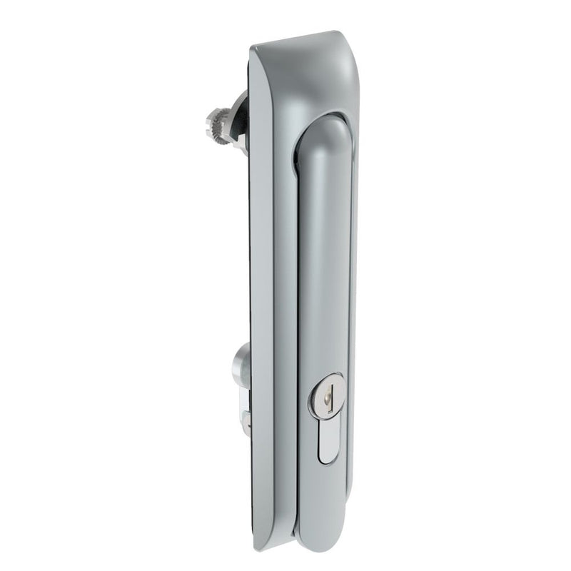SOUTHCO Swinghandle Latch, Large Size - 150 mm (5.9 in), Without Padlock Hasp, Use with Linear Actuator, CH 333 Key DIN, Non-Sealed, Zinc Alloy, Satin Chrome Plated [H3-60-323-044]