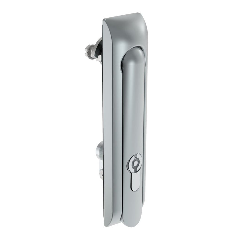 SOUTHCO Swinghandle Latch, Large Size - 150 mm (5.9 in), Without Padlock Hasp, Use with Linear Actuator, 5 mm Double Bit DIN, Non-Sealed, Zinc Alloy, Satin Chrome Plated [H3-60-371-044]