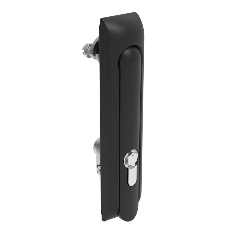SOUTHCO Swinghandle Latch, Large Size - 150 mm (5.9 in), Without Padlock Hasp, Use with Linear Actuator, Bellcore 216 Key DIN, Non-Sealed, Zinc Alloy, Powder Coated, Black [H3-60-372-050]