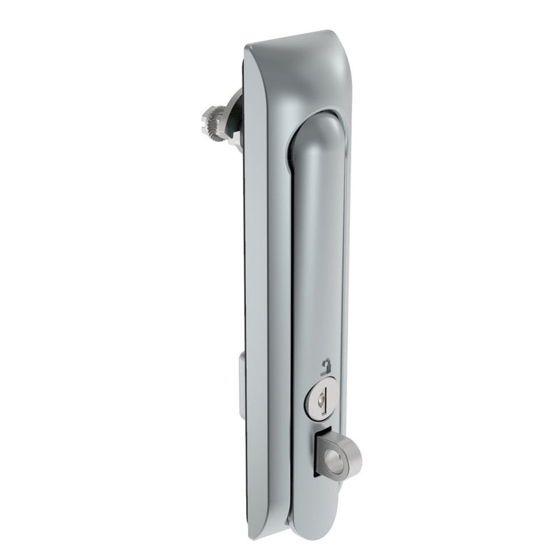 SOUTHCO Swinghandle Latch, Large Size - 150 mm (5.9 in), With Padlock Hasp, Use with Linear Actuator or as Single Point Latch, CH 751 Key (2 Keys Included), Non-Sealed, Zinc Alloy, Satin Chrome Plated [H3-60-401-044]