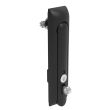 SOUTHCO Swinghandle Latch, Large Size - 150 mm (5.9 in), With Padlock Hasp, Use with Linear Actuator or as Single Point Latch, CH 333 Key, Non-Sealed, Zinc Alloy, Powder Coated, Black [H3-60-403-050]
