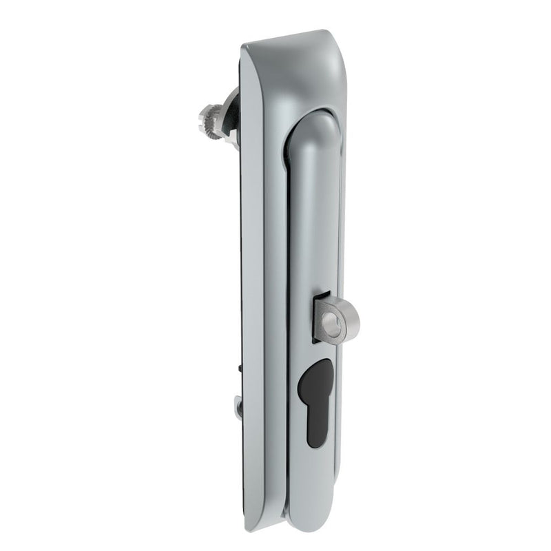 SOUTHCO Swinghandle Latch, Large Size - 150 mm (5.9 in), With Padlock Hasp, Use with Linear Actuator or as Single Point Latch, Non-Locking with detent, Non-Sealed, Zinc Alloy, Satin Chrome Plated [H3-60-420-044]