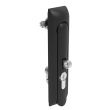 SOUTHCO Swinghandle Latch, Large Size - 150 mm (5.9 in), With Padlock Hasp, Use with Linear Actuator or as Single Point Latch, CH 300 Key DIN, Non-Sealed, Zinc Alloy, Powder Coated, Black [H3-60-422-050]