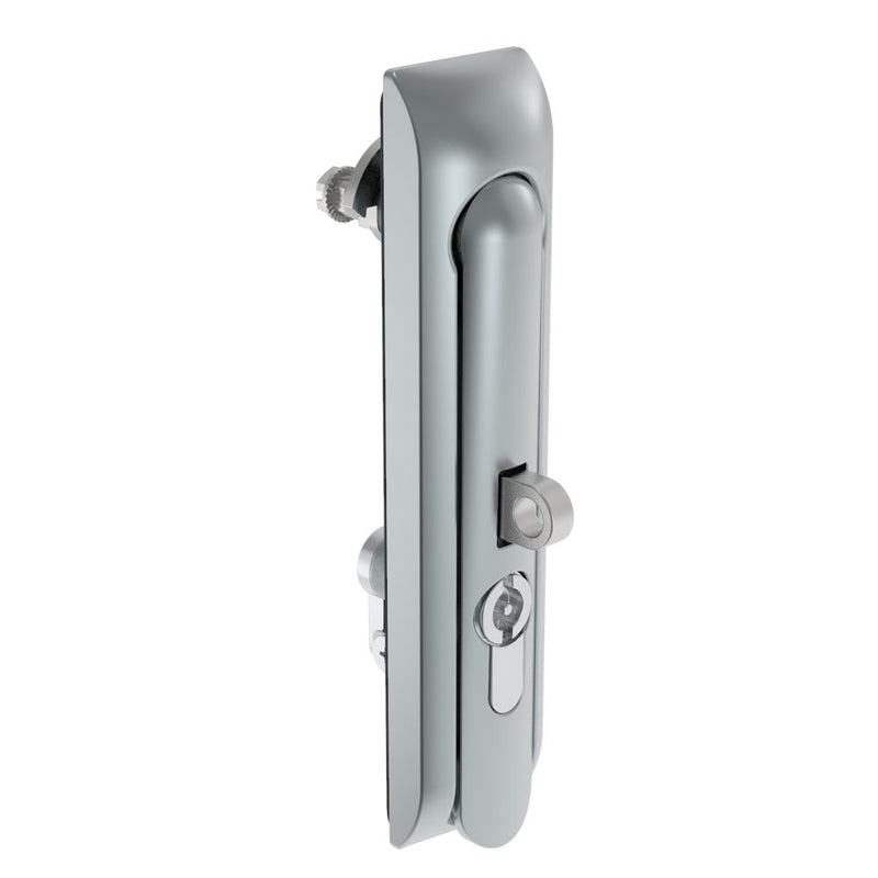 SOUTHCO Swinghandle Latch, Large Size - 150 mm (5.9 in), With Padlock Hasp, Use with Linear Actuator or as Single Point Latch, 3 mm Double Bit DIN, Non-Sealed, Zinc Alloy, Satin Chrome Plated [H3-60-470-044]