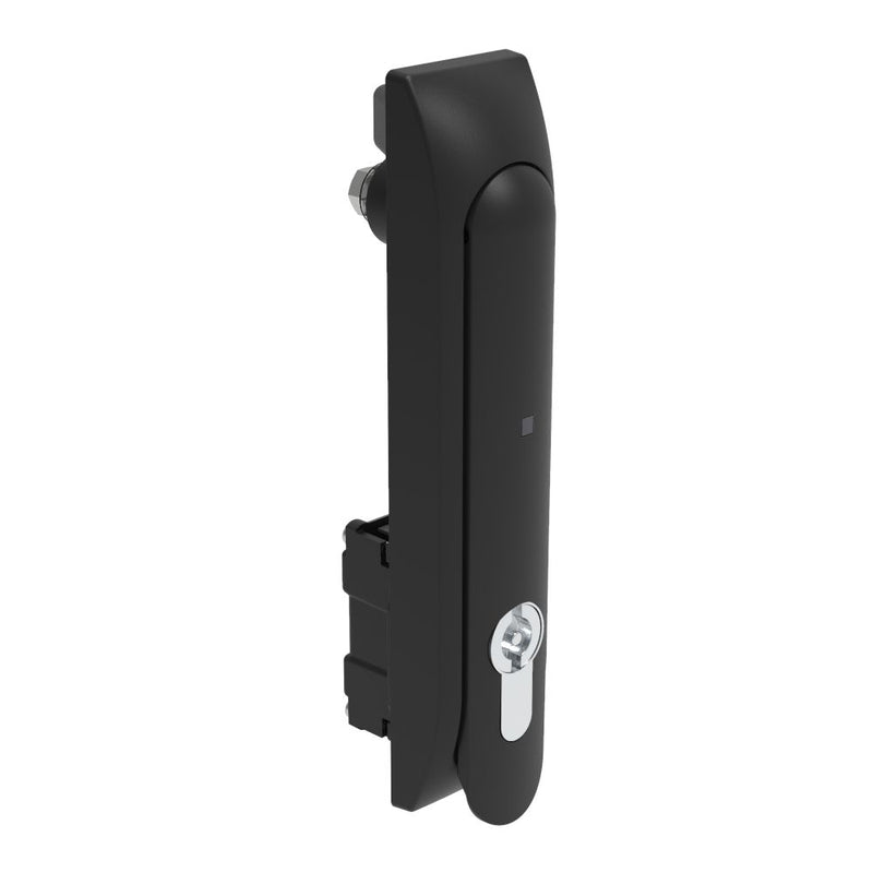 SOUTHCO Swinghandle Latch, Large Size - 150 mm (5.9 in), Lock/Unlock Handle, Use with Linear Actuator or as Single Point Latch, 3 mm Double Bit DIN, Non-Sealed, Glass filled Nylon, Black [H3-66-570-071]