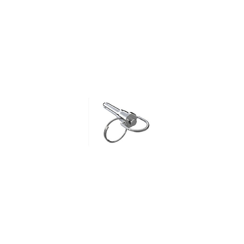SOUTHCO LOCKWELL® Pin, Single Acting, Ring, 12.661 mm Shank Dia., 101.6 mm Grip, Stainless Steel, Passivated [LG-8CR4000]
