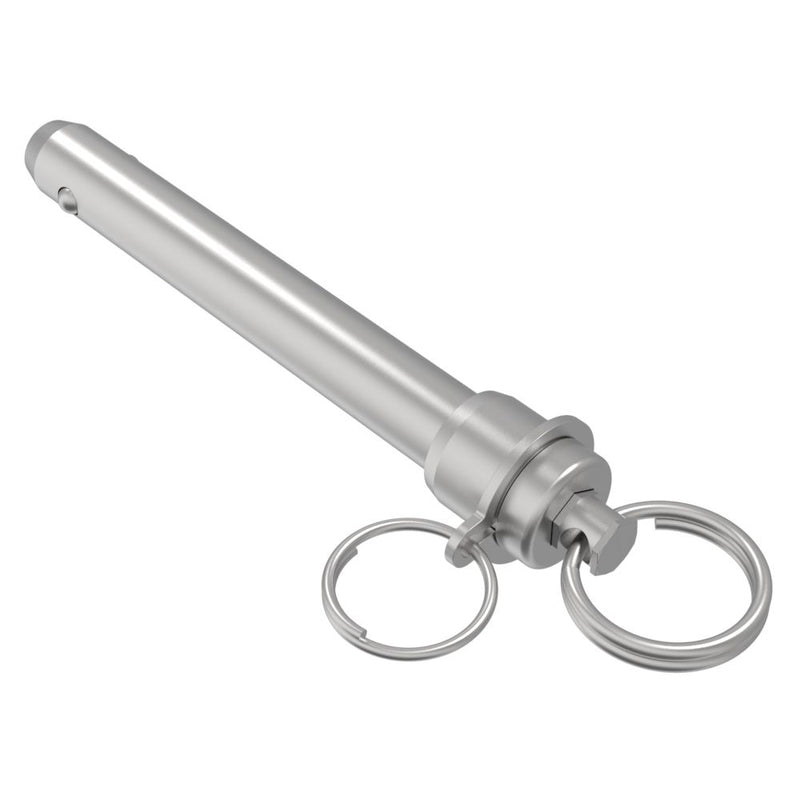 SOUTHCO LOCKWELL® Pin, Double Acting, Ring, 11.070 mm Shank Dia., 152.4 mm Grip, Stainless Steel, Passivated [LH-7CR6000]