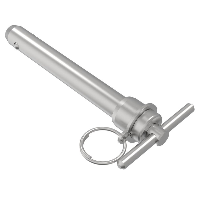 SOUTHCO LOCKWELL® Pin, Double Acting, T-Handle, 23.750 mm Shank Dia., 228.6 mm Grip, Stainless Steel, Passivated [LH-15CT9000]