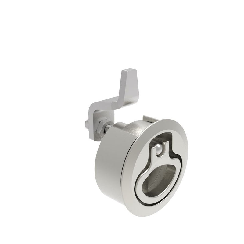 SOUTHCO Compression Latch, Medium Size, No Restriction, 2 - 12mm (.075 - . 475 in) Door thickness, 21 - 28mm or 63 -76mm (.83 - 1.10 in or 2.48 - 3.00 in) Grip, 316 Stainless Steel, Electropolished [M1-20-31-58]
