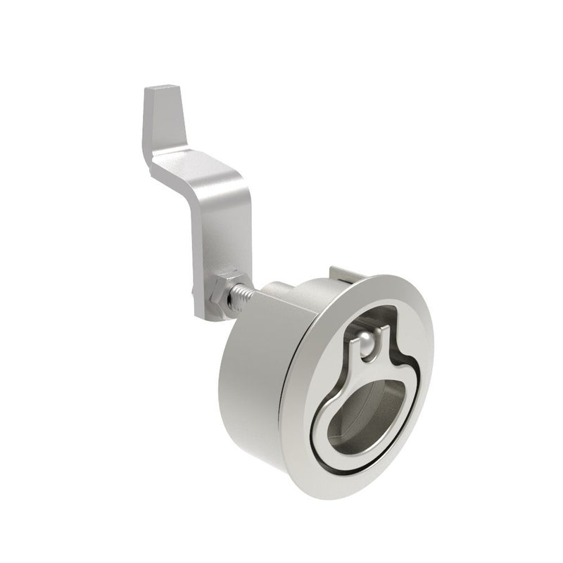 SOUTHCO Compression Latch, Medium Size, No Restriction, 2 - 12mm (.075 - . 475 in) Door thickness, 21 - 28mm or 63 -76mm (.83 - 1.10 in or 2.48 - 3.00 in) Grip, 316 Stainless Steel, Electropolished [M1-20-31-88]