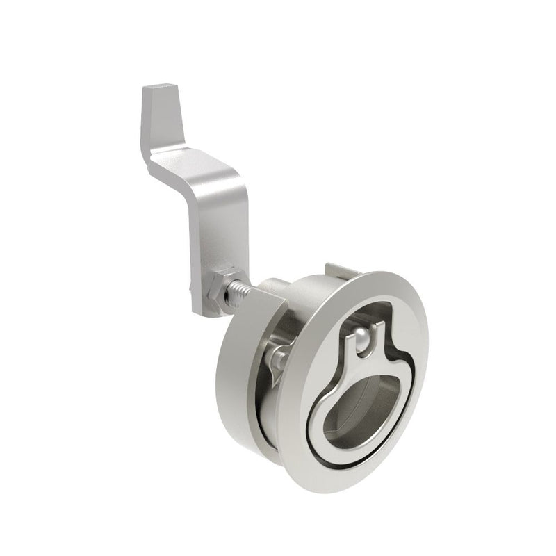SOUTHCO Compression Latch, Medium Size, No Restriction, 12 - 22.5mm (.475 - . 885 in) Door thickness, 21 - 28mm or 63 -76mm (.83 - 1.10 in or 2.48 - 3.00 in) Grip, 316 Stainless Steel, Electropolished [M1-20-32-88]