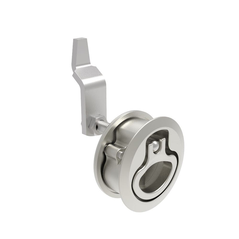 SOUTHCO Compression Latch, Medium Size, No Restriction, 18.5 - 29mm (.073 - 1.14 in) Door thickness, 27 - 40mm or 51 -64mm (1.06 - 1.57 in or 2.00 - 2.52 in) Grip, 316 Stainless Steel, Electropolished [M1-20-33-78]