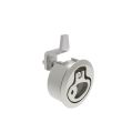 SOUTHCO Compression Latch, Medium Size, Locking, 2 - 12mm (.075 - . 475 in) Door thickness, 21 - 28mm or 63 -76mm (.83 - 1.10 in or 2.48 - 3.00 in) Grip, 316 Stainless Steel, Electropolished [M1-20-81-58]