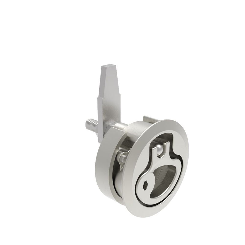 SOUTHCO Compression Latch, Medium Size, Locking, 12 - 22.5mm (.475 - . 885 in) Door thickness, 39 - 52mm (2.01 - 2.52 in) Grip, 316 Stainless Steel, Electropolished [M1-20-82-38]