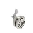 SOUTHCO Compression Latch, Medium Size, Locking, 12 - 22.5mm (.475 - . 885 in) Door thickness, 27 - 40mm or 51 -64mm (1.06 - 1.57 in or 2.00 - 2.52 in) Grip, 316 Stainless Steel, Electropolished [M1-20-82-48]