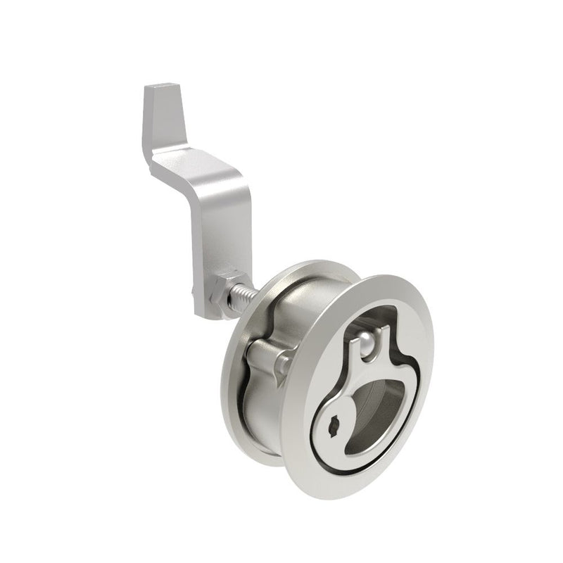 SOUTHCO Compression Latch, Medium Size, Locking, 18.5 - 29mm (.073 - 1.14 in) Door thickness, 21 - 28mm or 63 -76mm (.83 - 1.10 in or 2.48 - 3.00 in) Grip, 316 Stainless Steel, Electropolished [M1-20-83-88]