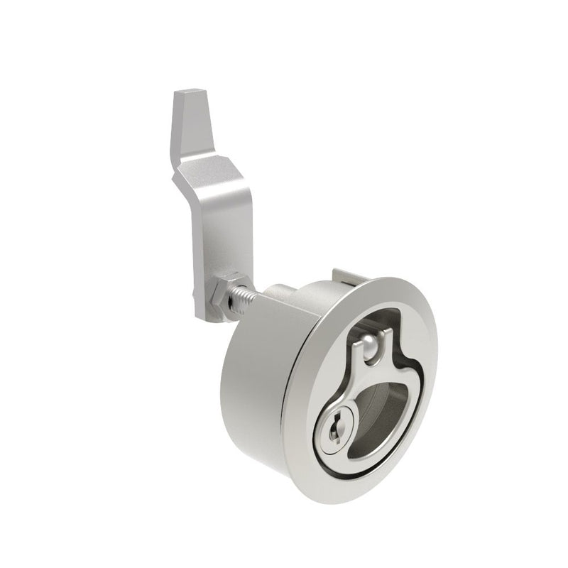 SOUTHCO Compression Latch, Medium Size, Key Locking, 2 - 12mm (.075 - . 475 in) Door thickness, 27 - 40mm or 51 -64mm (1.06 - 1.57 in or 2.00 - 2.52 in) Grip, 316 Stainless Steel, Electropolished [M1-20-91-78]