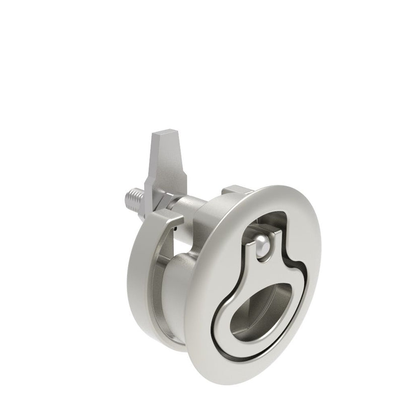 SOUTHCO Compression Latch, Large Size, No Restriction, 12 - 22.5mm (.475 - . 885 in) Door thickness, 47 - 61mm (1.85 - 2.40 in) Grip, 316 Stainless Steel, Electropolished [M1-25-32-38]