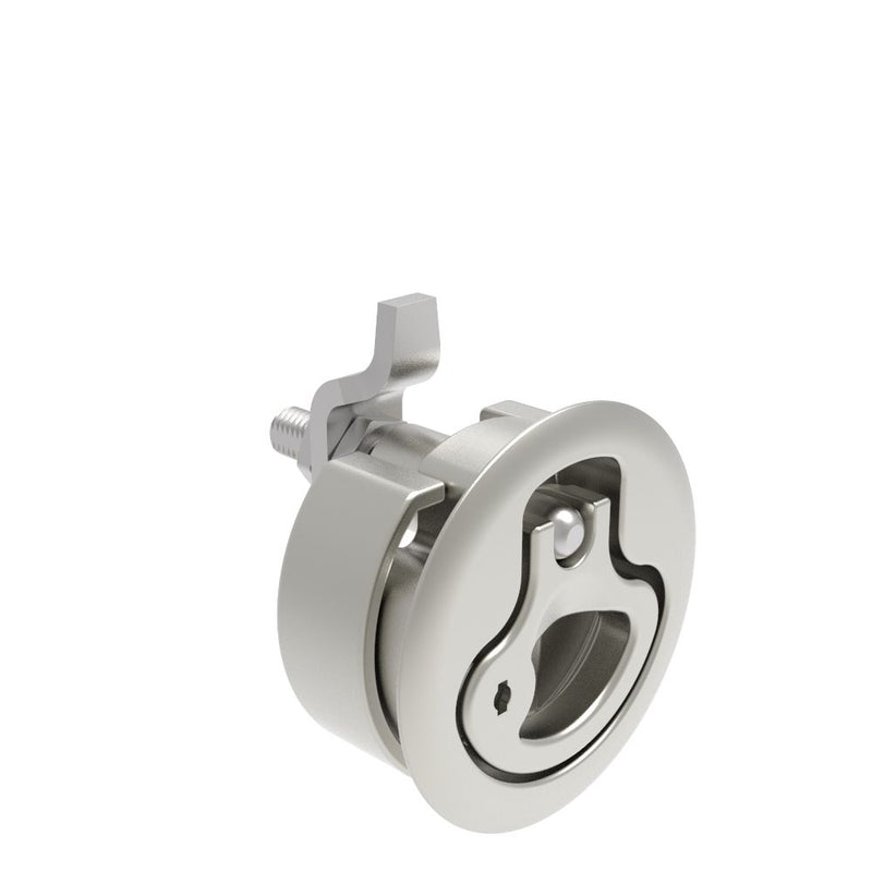 SOUTHCO Compression Latch, Large Size, Locking, 2 - 12mm (.075 - . 475 in) Door thickness, 34 - 48mm or 60 -75mm (1.34 - 1.89 in or 2.36 - 2.95 in) Grip, 316 Stainless Steel, Electropolished [M1-25-81-48]