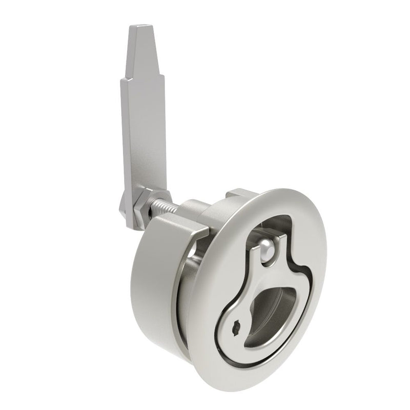 SOUTHCO Compression Latch, Large Size, Locking, 2 - 12mm (.075 - . 475 in) Door thickness, 47 - 61mm (1.85 - 2.40 in) Grip, 316 Stainless Steel, Electropolished [M1-25-81-68]