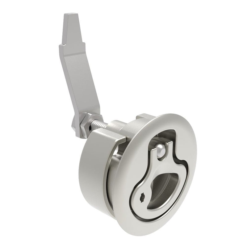SOUTHCO Compression Latch, Large Size, Locking, 2 - 12mm (.075 - . 475 in) Door thickness, 34 - 48mm or 60 -75mm (1.34 - 1.89 in or 2.36 - 2.95 in) Grip, 316 Stainless Steel, Electropolished [M1-25-81-78]