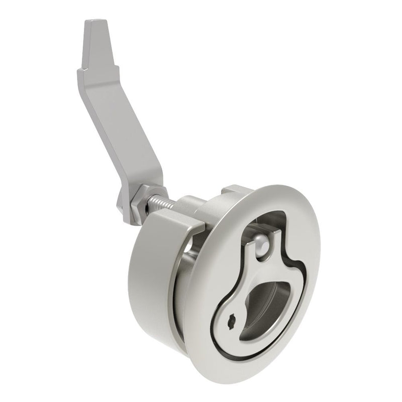 SOUTHCO Compression Latch, Large Size, Locking, 2 - 12mm (.075 - . 475 in) Door thickness, 23.5 - 35mm or 74 -88mm (.92 - 1.38 in or 2.91 - 3.47 in) Grip, 316 Stainless Steel, Electropolished [M1-25-81-88]