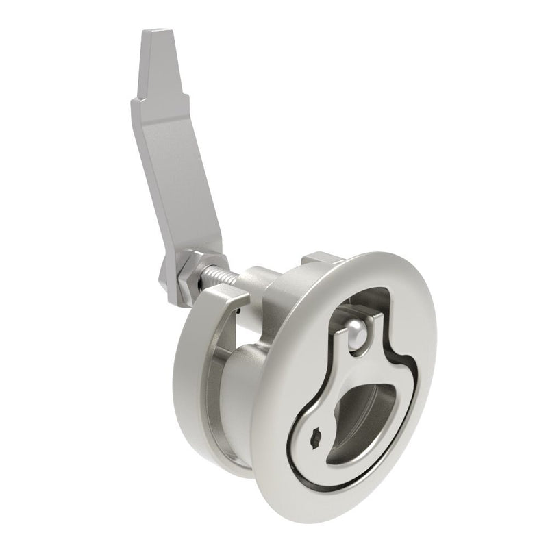 SOUTHCO Compression Latch, Large Size, Locking, 12 - 22.5mm (.475 - . 885 in) Door thickness, 34 - 48mm or 60 -75mm (1.34 - 1.89 in or 2.36 - 2.95 in) Grip, 316 Stainless Steel, Electropolished [M1-25-82-78]