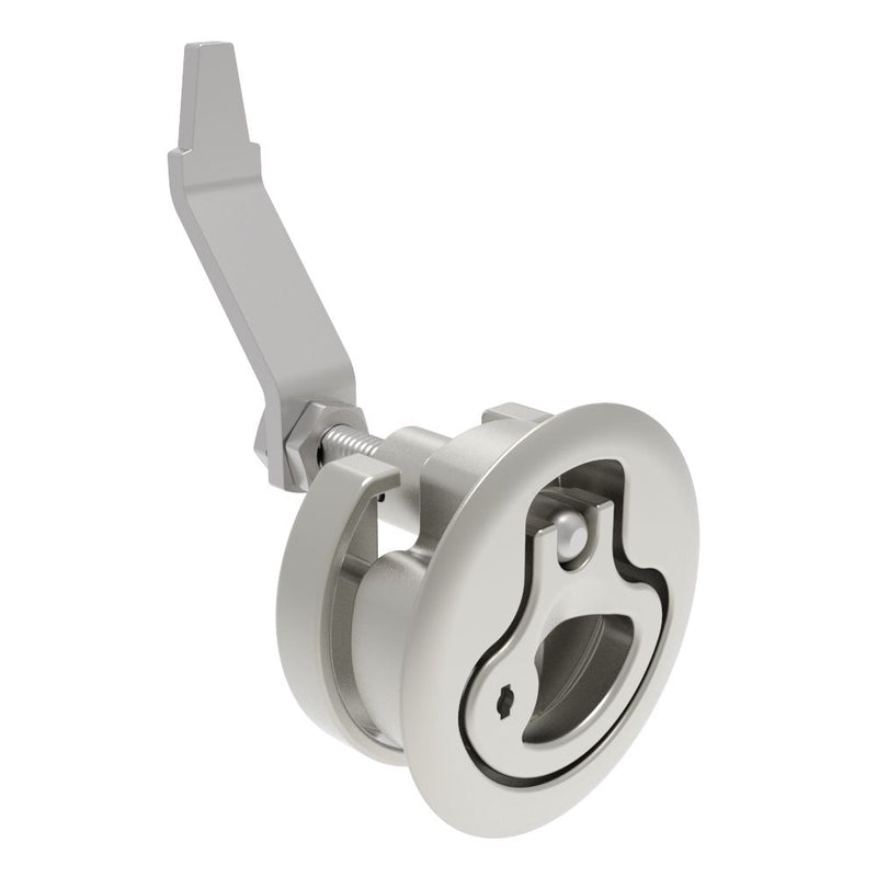 SOUTHCO Compression Latch, Large Size, Locking, 12 - 22.5mm (.475 - . 885 in) Door thickness, 23.5 - 35mm or 74 -88mm (.92 - 1.38 in or 2.91 - 3.47 in) Grip, 316 Stainless Steel, Electropolished [M1-25-82-88]