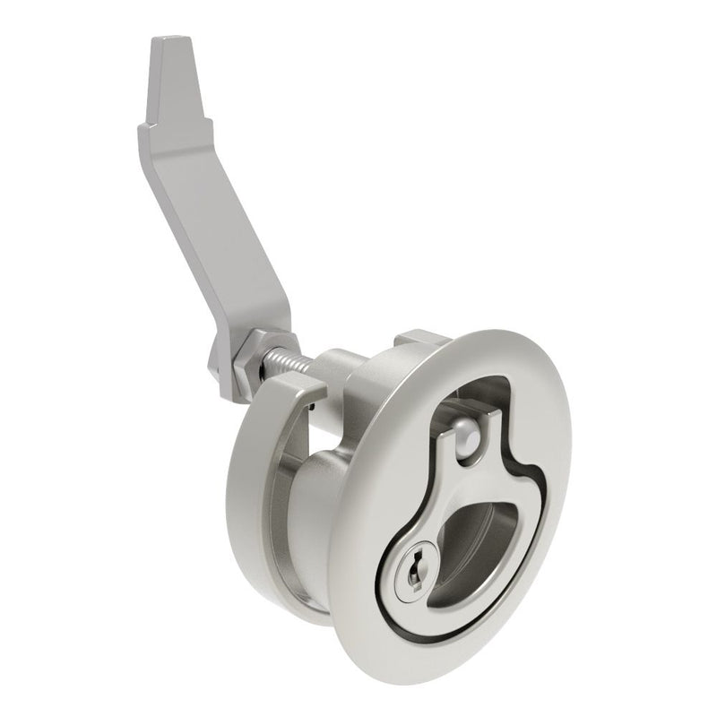 SOUTHCO Compression Latch, Large Size, Key Locking, 12 - 22.5mm (.475 - . 885 in) Door thickness, 23.5 - 35mm or 74 -88mm (.92 - 1.38 in or 2.91 - 3.47 in) Grip, 316 Stainless Steel, Electropolished [M1-25-92-88]