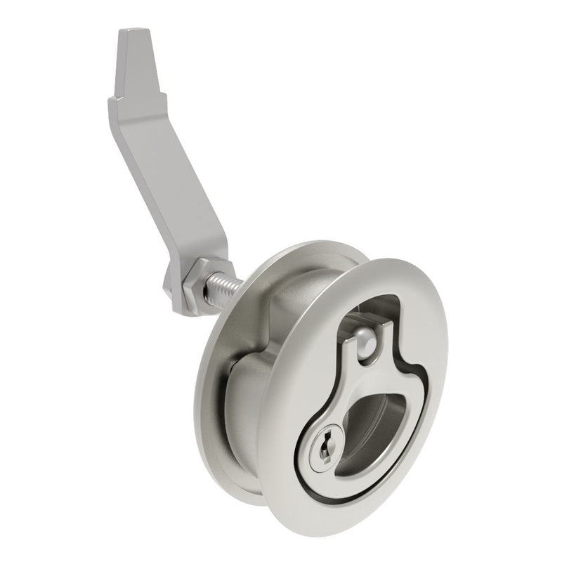 SOUTHCO Compression Latch, Large Size, Key Locking, 18.5 - 29mm (.073 - 1.14 in) Door thickness, 23.5 - 35mm or 74 -88mm (.92 - 1.38 in or 2.91 - 3.47 in) Grip, 316 Stainless Steel, Electropolished [M1-25-93-88]