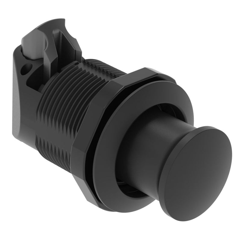SOUTHCO Push-to-Close Latch, No Restriction, Plastic, Natural, Black. [M1-2A-15-5]