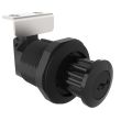 SOUTHCO Push-to-close Latch, Key Locking, Plastic, Natural, Black [M1-2A-23-5]