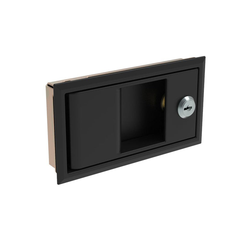 SOUTHCO Multi-Point Compression Latch Actuator, Locking Handle Style, Zinc alloy, Black [M3-17]