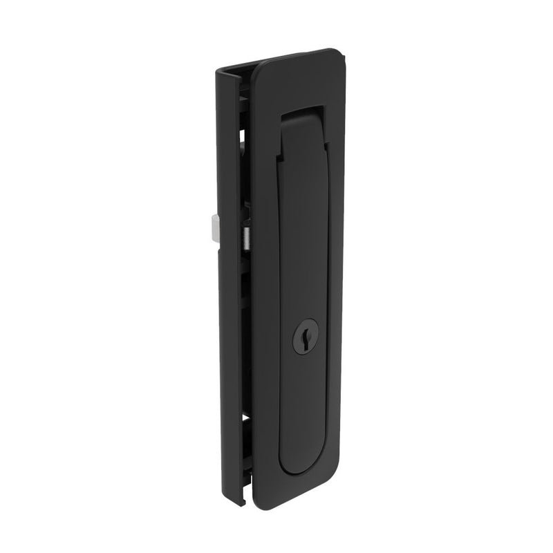 SOUTHCO Multi-Point Compression Latch Actuator, Key Locking, Southco CH751 Key lock, NEMA 4 / IP66 Sealed, 1.5 - 3mm (.06 - .12 in) Door thickness, Zinc alloy, Powder Coated, Black [M3-40-100-10]