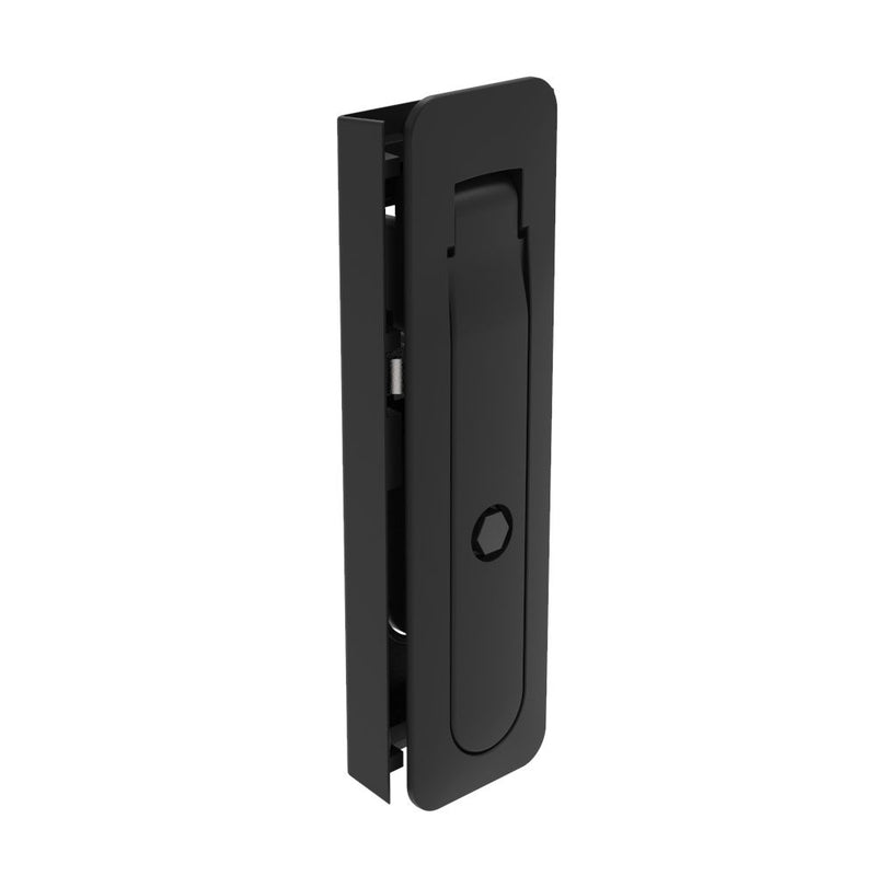 SOUTHCO Multi-Point Compression Latch Actuator, Tool Secured, Bellcore 216 Key, NEMA 4 / IP66 Sealed, 1.5 - 3mm (.06 - .12 in) Door thickness, Zinc alloy, Powder Coated, Black [M3-40-160-10]