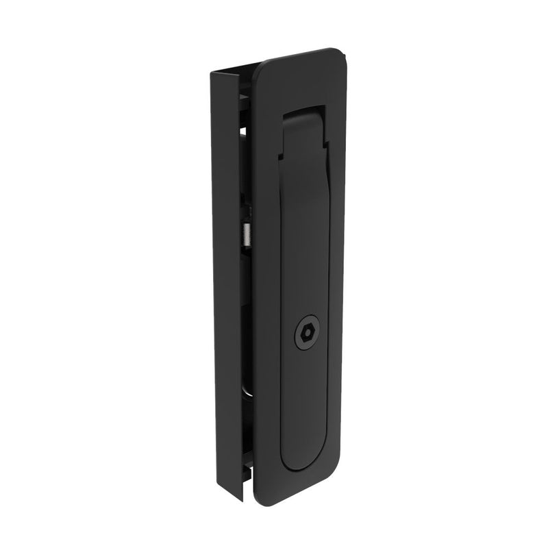 SOUTHCO Multi-Point Compression Latch Actuator, Tool Secured, Bellcore Electronics Key, NEMA 4 / IP66 Sealed, 1.5 - 3mm (.06 - .12 in) Door thickness, Zinc alloy, Powder Coated, Black [M3-40-170-10]