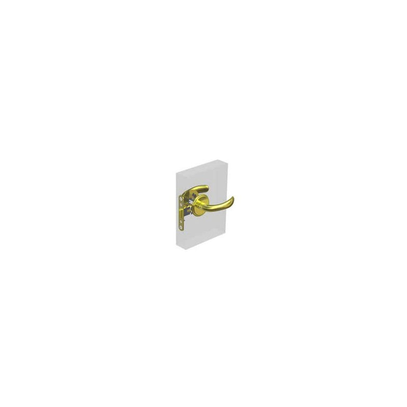 SOUTHCO McCoy Entry Door Latch, Nova Handle with Privacy Knob, Right Hand Out, 28 - 37mm (1.13 - 1.50 in) Door Thickness, Diamond Brass [MA-01-221-01-40]
