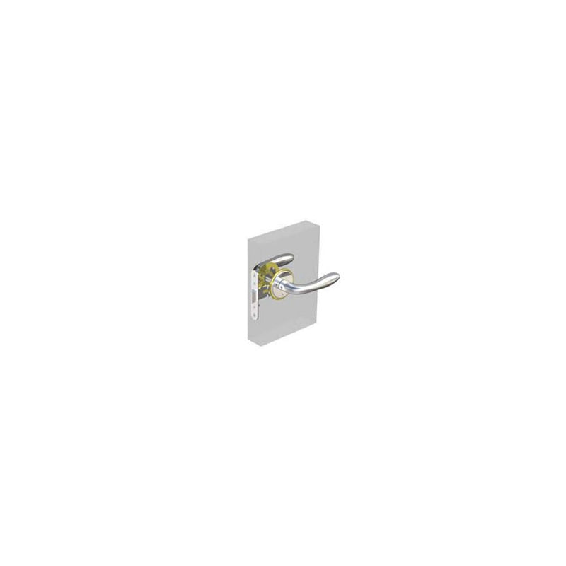 SOUTHCO McCoy Entry Door Latch, Portofino Handle with Privacy Knob, Right Hand In, 28 - 37mm (1.13 - 1.50 in) Door Thickness, Chrome with Diamond Brass Accent [MA-01-321-02-14]